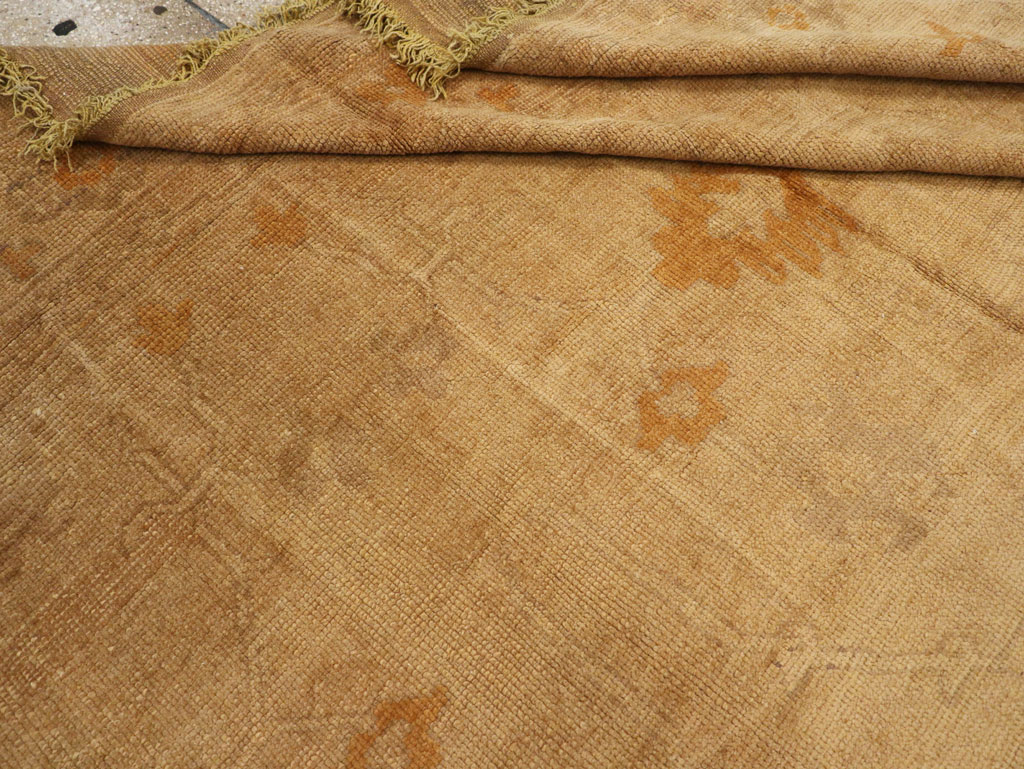 Antique Turkish Oushak Square Carpet, No.16840 - Staging
