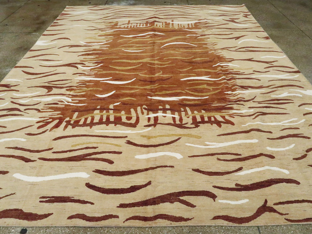 Modern Persian Tabriz Carpet, No.16856 - Staging