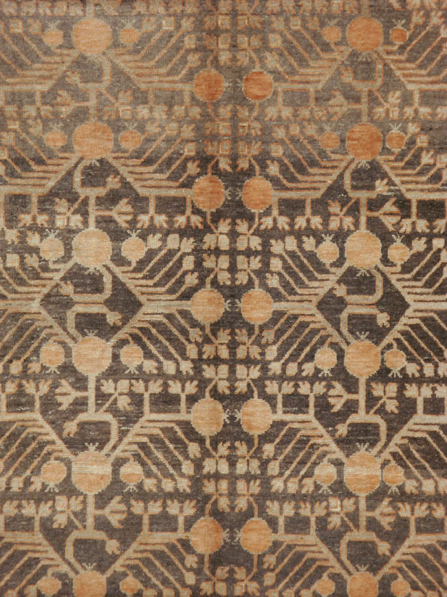 Antique East Turkestan Khotan Carpet, No.16875 - Staging