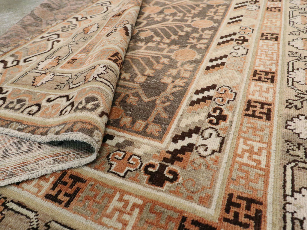 Antique East Turkestan Khotan Carpet, No.16875 - Staging