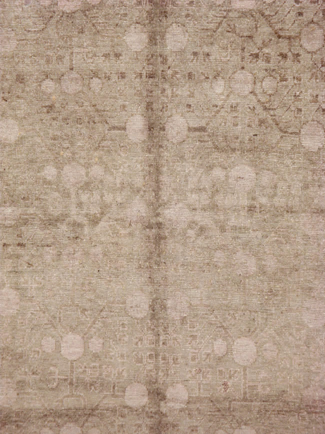 Vintage East Turkestan Khotan Carpet, No.16912 - Staging