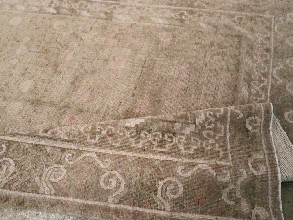 Vintage East Turkestan Khotan Carpet, No.16912 - Staging