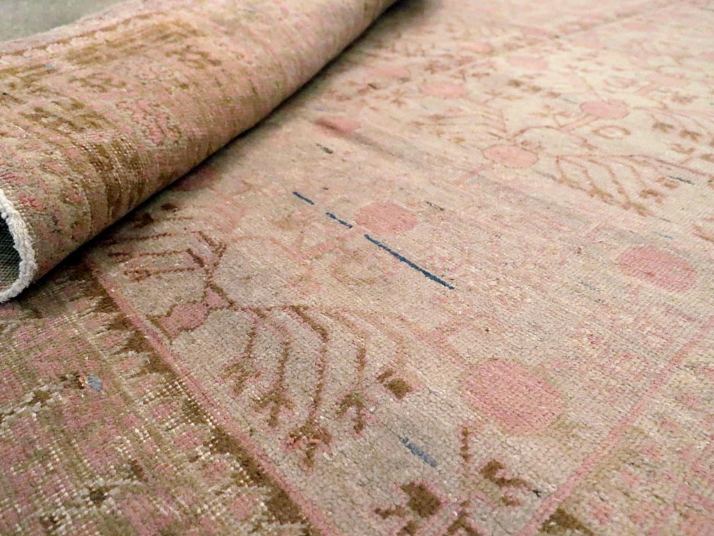 Vintage East Turkestan Khotan Carpet, No.16915 - Staging