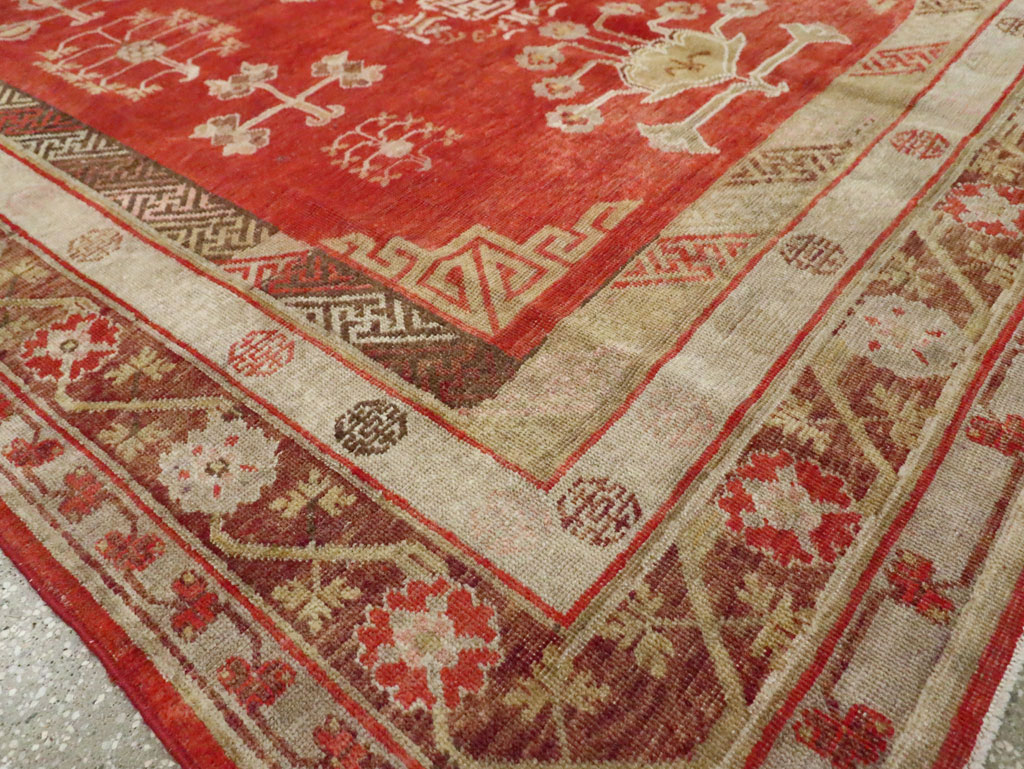 Vintage East Turkestan Khotan Carpet, No.16923 - Staging