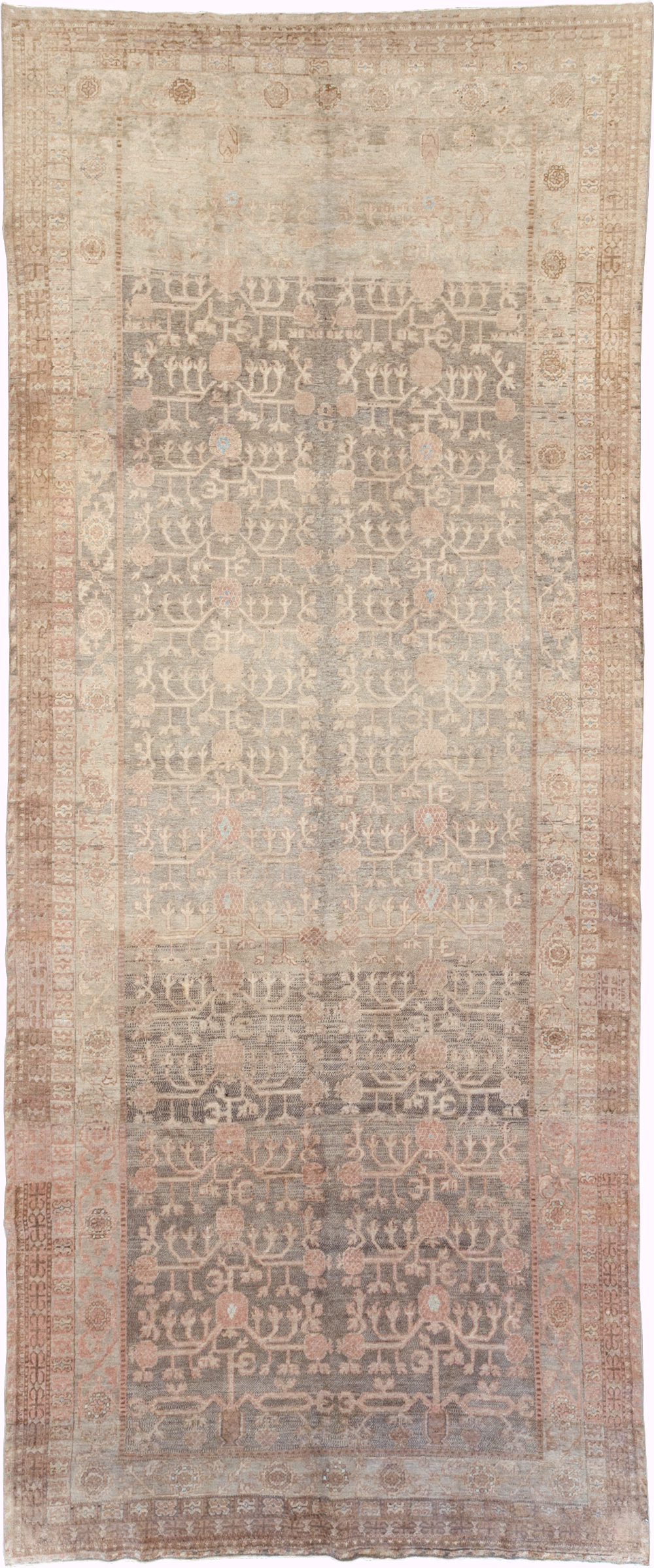 Antique East Turkestan Khotan Wide Gallery Runner, No.16928 - Staging