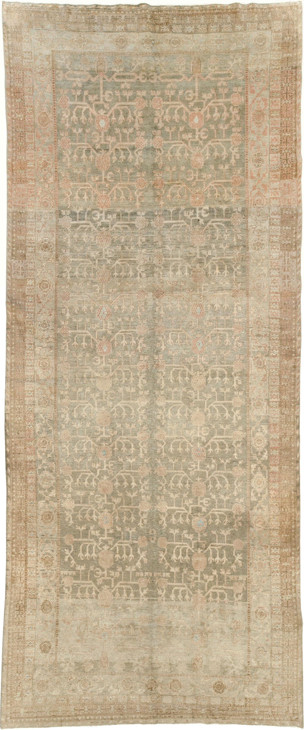 Antique East Turkestan Khotan Wide Gallery Runner, No.16928 - Staging