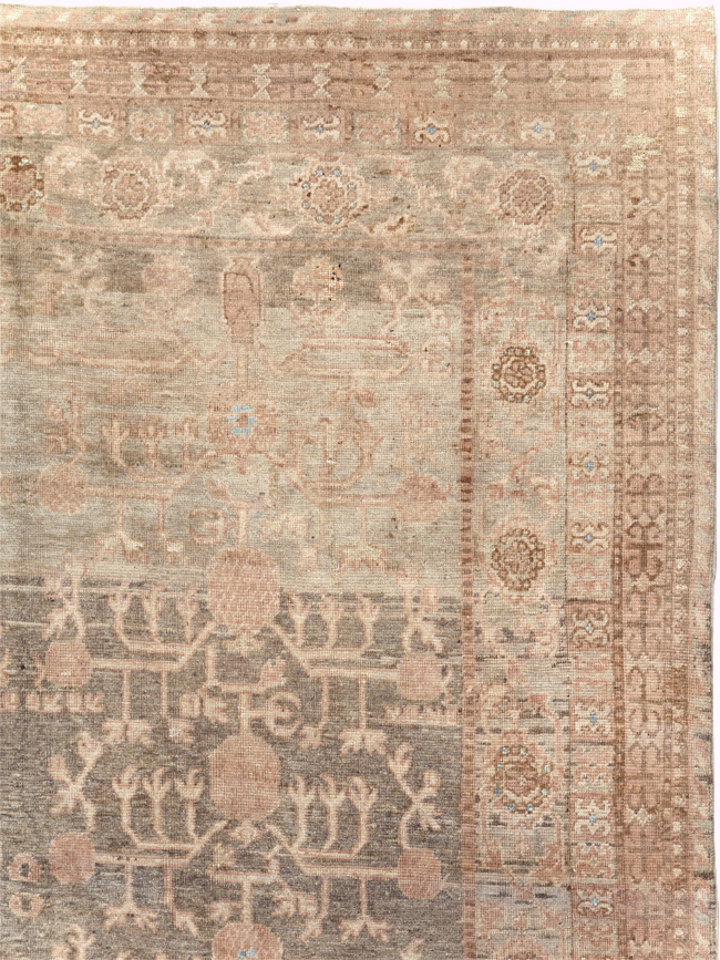 Antique East Turkestan Khotan Wide Gallery Runner, No.16928 - Staging