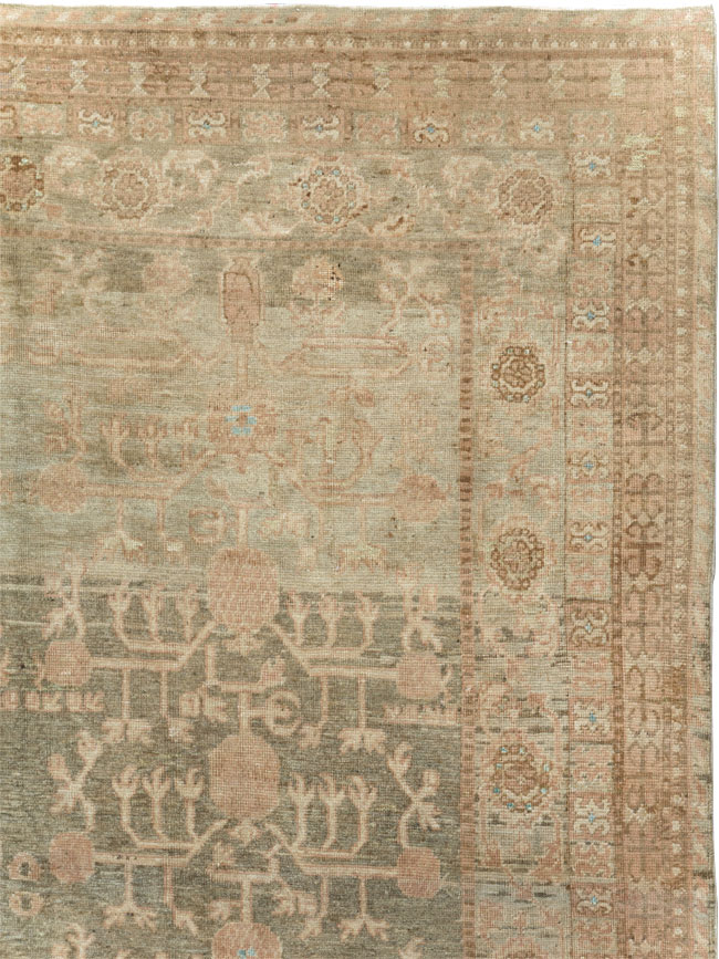 Antique East Turkestan Khotan Wide Gallery Runner, No.16928 - Staging