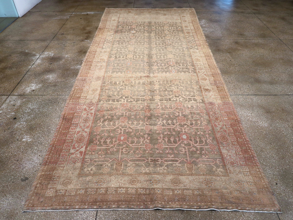 Antique East Turkestan Khotan Wide Gallery Runner, No.16928 - Staging