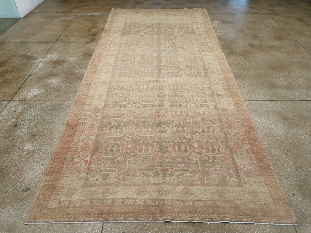 Antique East Turkestan Khotan Wide Gallery Runner, No.16928 - Staging