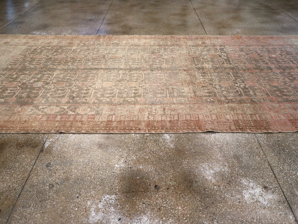 Antique East Turkestan Khotan Wide Gallery Runner, No.16928 - Staging