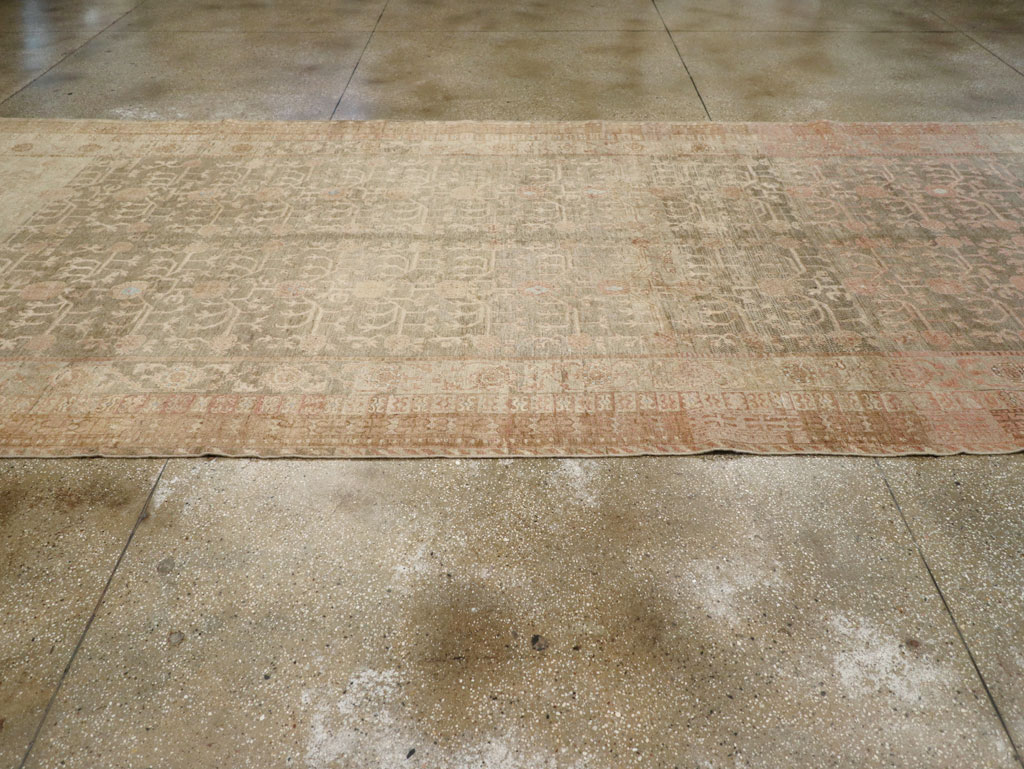Antique East Turkestan Khotan Wide Gallery Runner, No.16928 - Staging