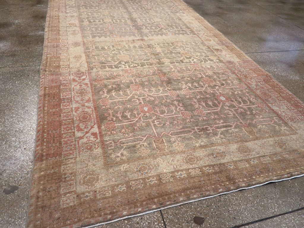 Antique East Turkestan Khotan Wide Gallery Runner, No.16928 - Staging