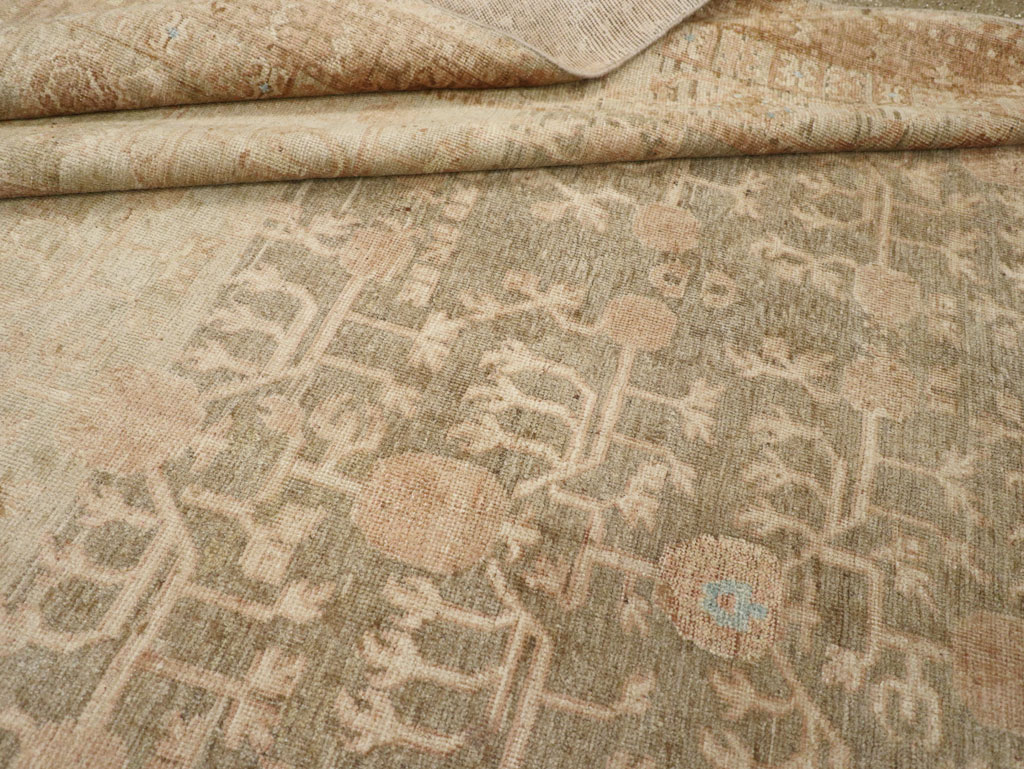 Antique East Turkestan Khotan Wide Gallery Runner, No.16928 - Staging