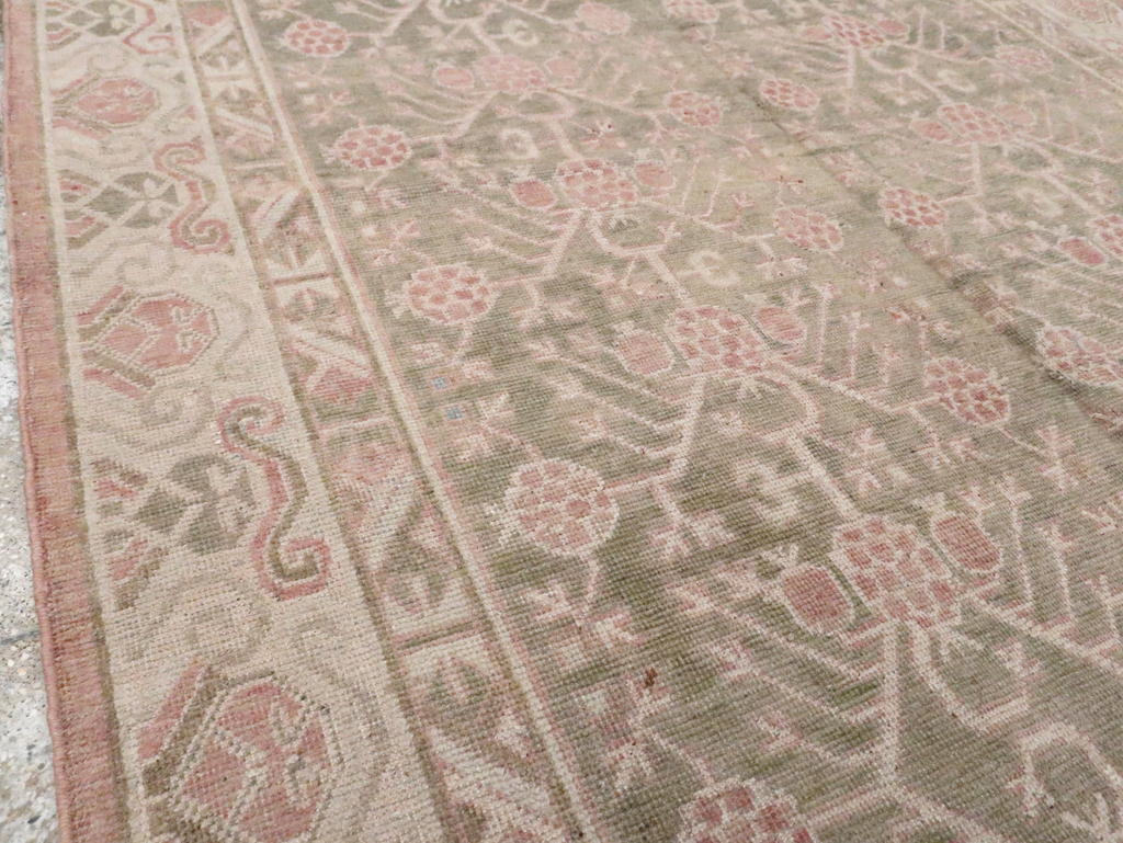 Vintage East Turkestan Khotan Carpet, No.16938 - Staging