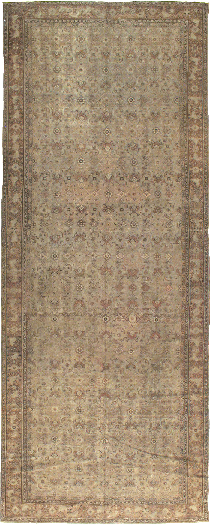 Antique Persian Malayer Gallery Carpet, No.16947 - Staging