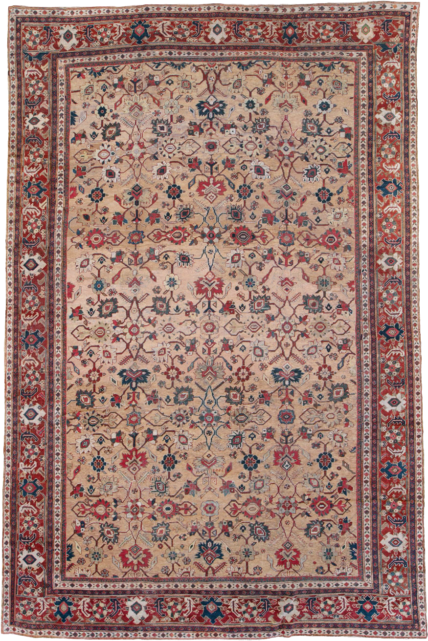 Antique Persian Mahal Carpet, No.16950 - Staging