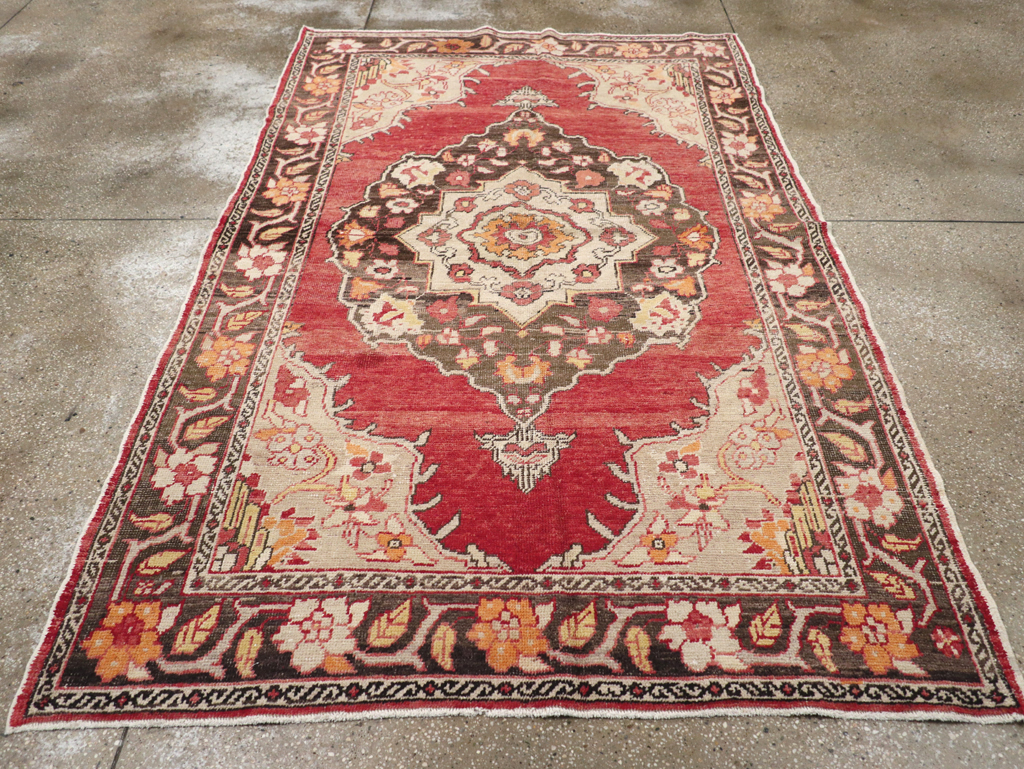 Antique Turkish Oushak Carpet, No.16975 - Staging