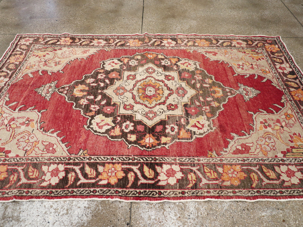 Antique Turkish Oushak Carpet, No.16975 - Staging