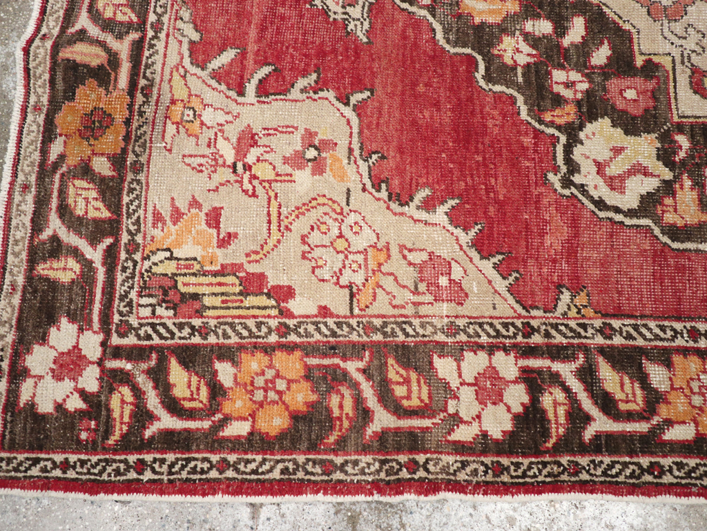 Antique Turkish Oushak Carpet, No.16975 - Staging