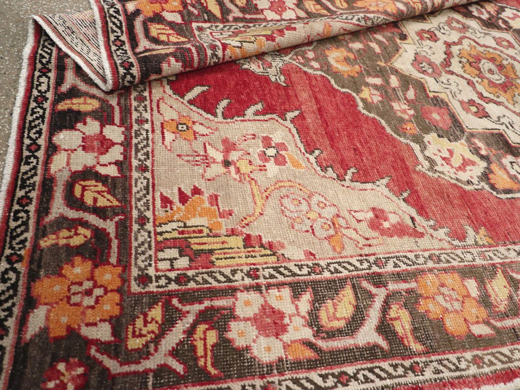 Antique Turkish Oushak Carpet, No.16975 - Staging