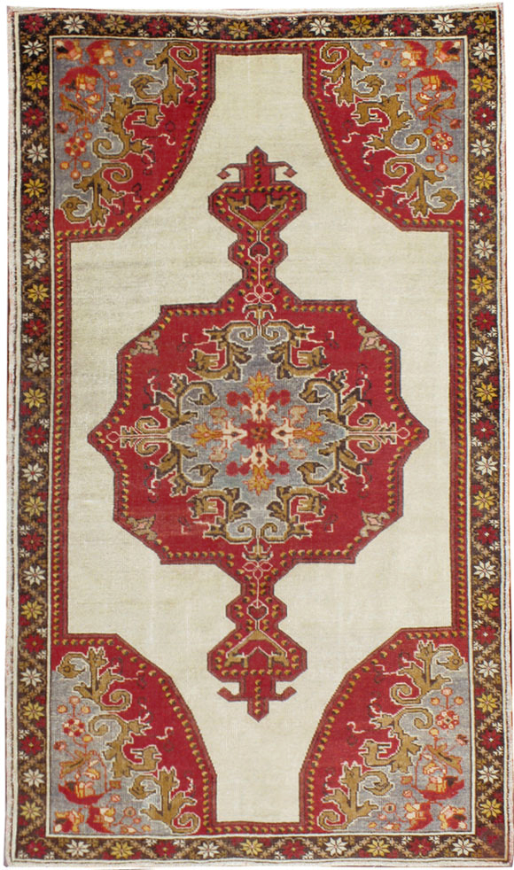 Vintage Turkish Oushak Rug, No.16982 - Staging