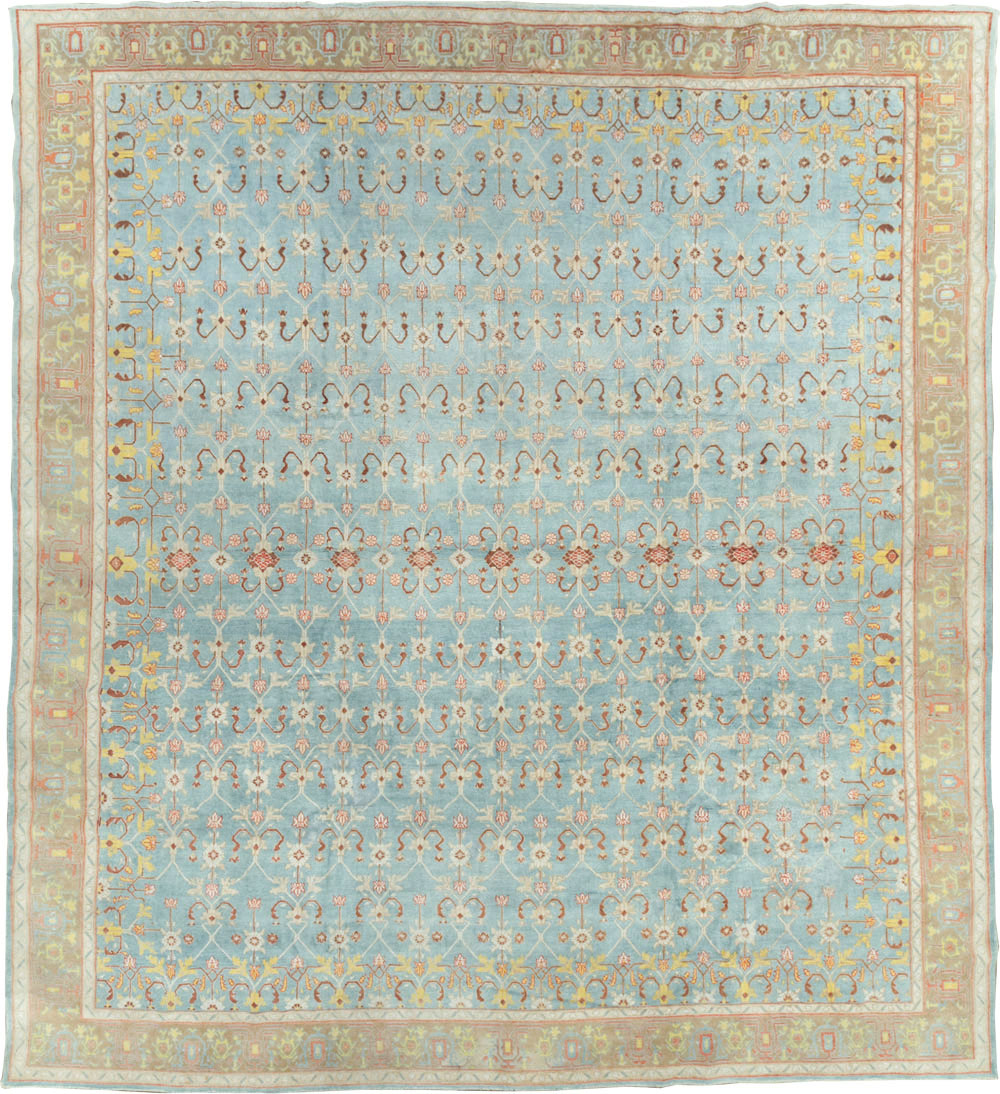 Antique Indian Cotton Agra Carpet, No.16988 - Staging