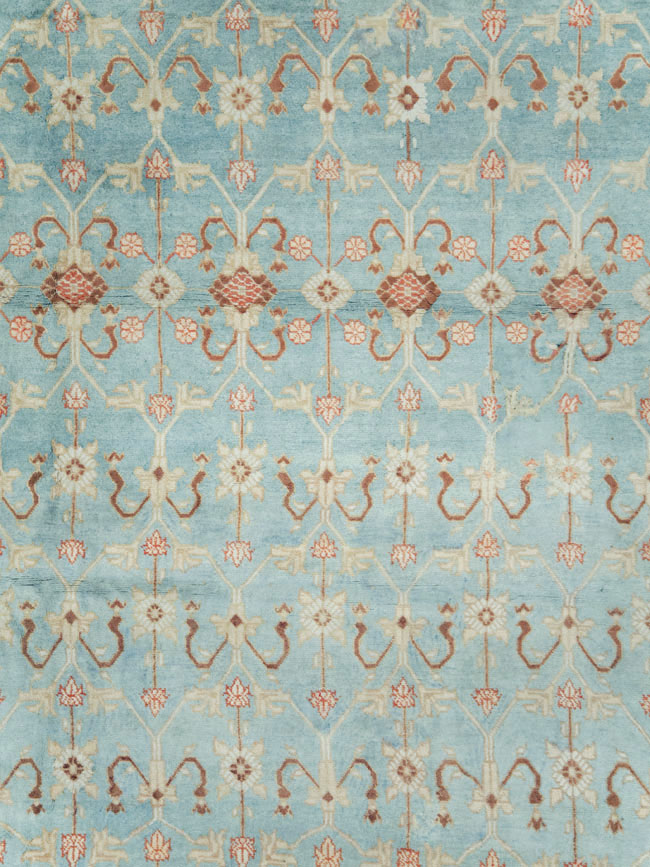 Antique Indian Cotton Agra Carpet, No.16988 - Staging