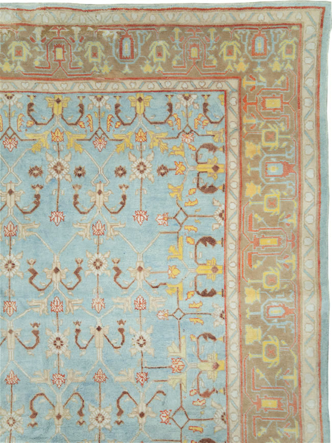 Antique Indian Cotton Agra Carpet, No.16988 - Staging