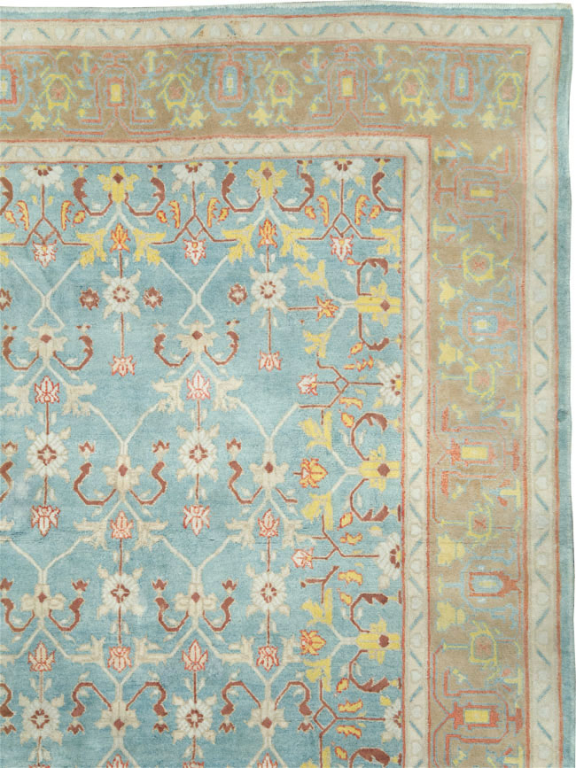 Antique Indian Cotton Agra Carpet, No.16988 - Staging