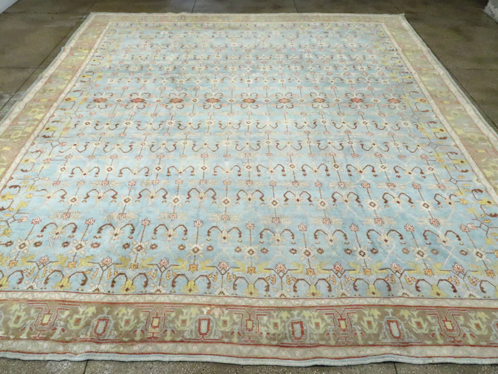 Antique Indian Cotton Agra Carpet, No.16988 - Staging