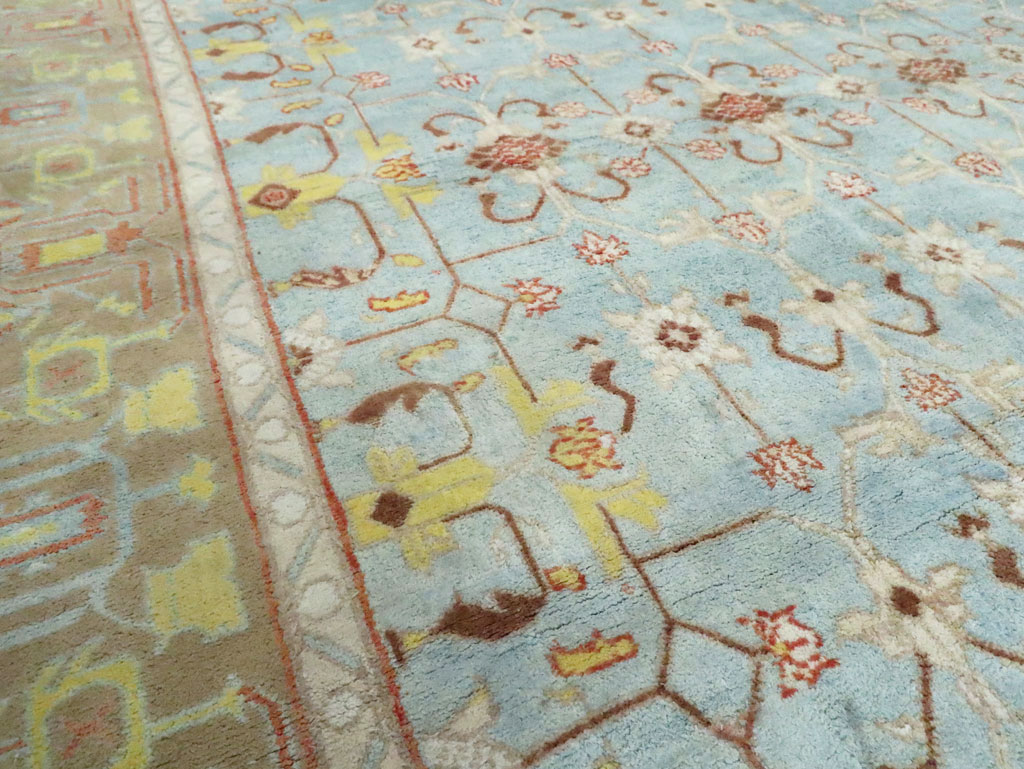 Antique Indian Cotton Agra Carpet, No.16988 - Staging