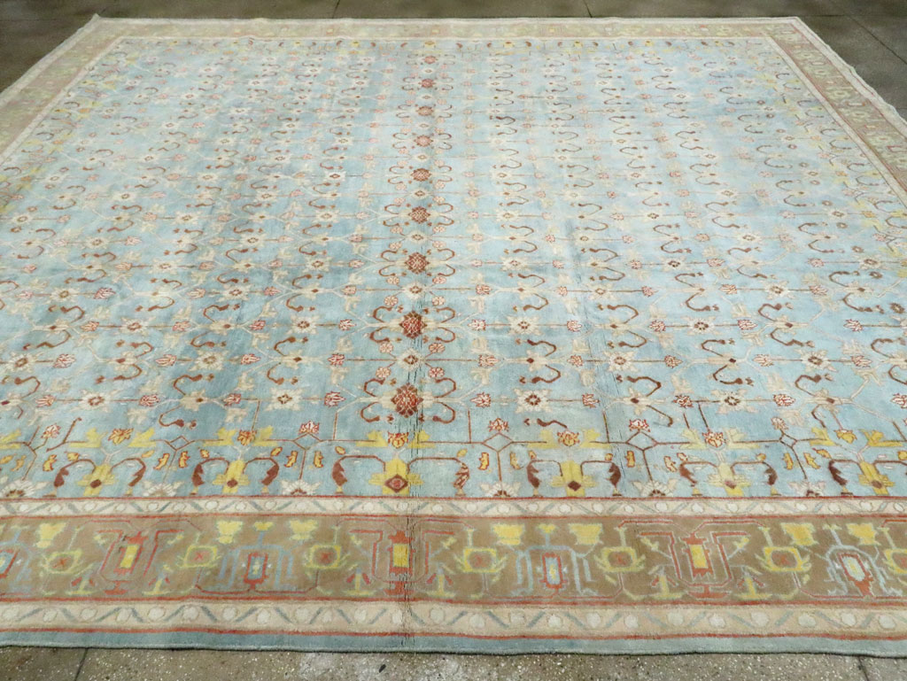 Antique Indian Cotton Agra Carpet, No.16988 - Staging