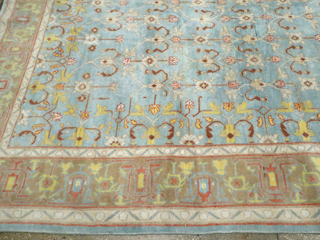 Antique Indian Cotton Agra Carpet, No.16988 - Staging