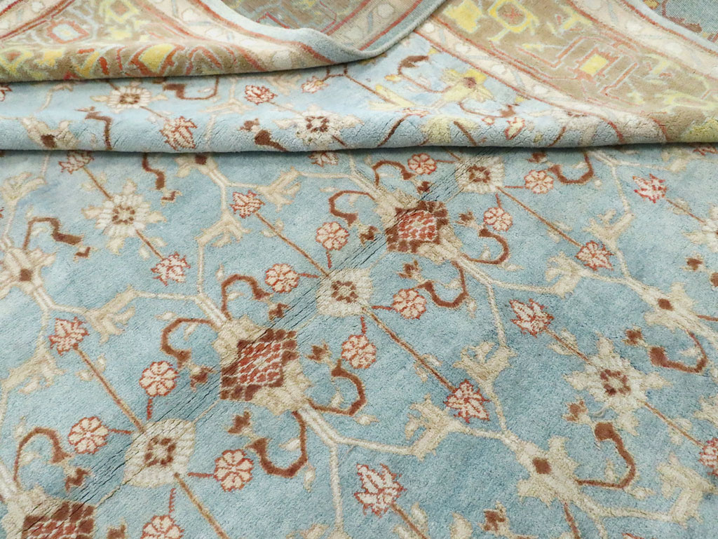 Antique Indian Cotton Agra Carpet, No.16988 - Staging