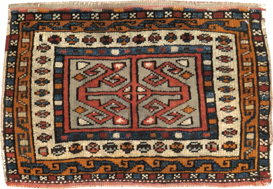 Antique Persian Kurdish Rug (Pair: 2 of 2), No.16995 - Staging