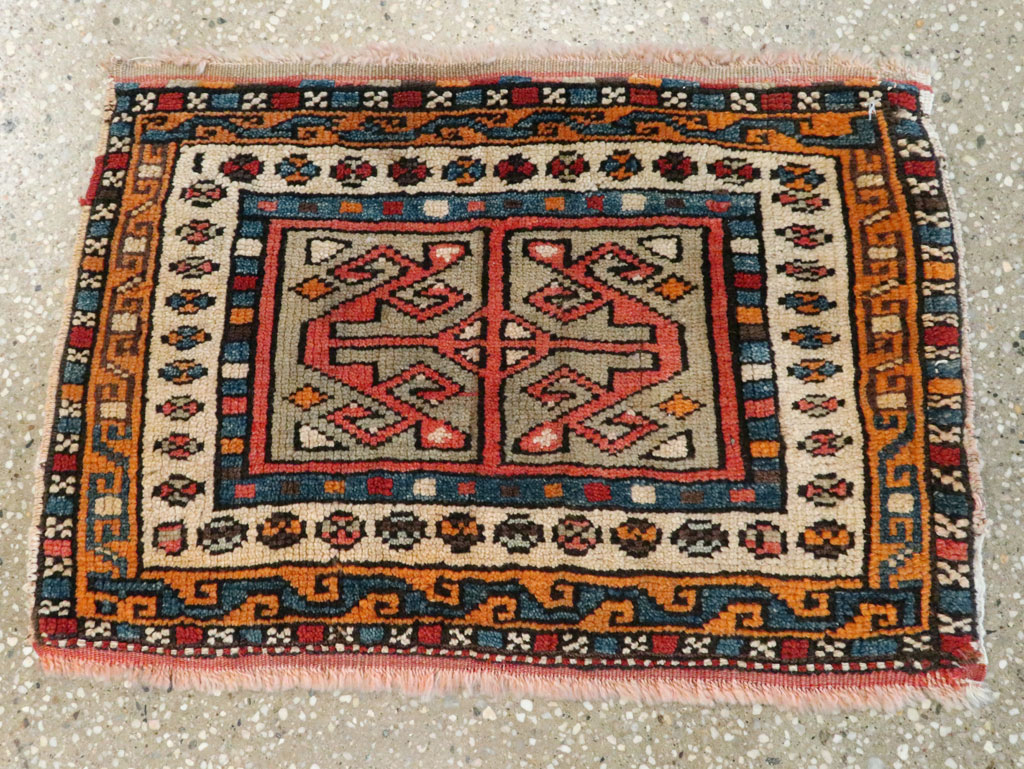 Antique Persian Kurdish Rug (Pair: 2 of 2), No.16995 - Staging