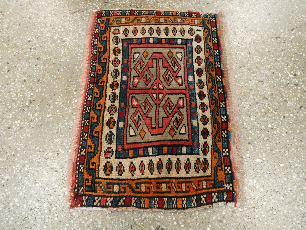 Antique Persian Kurdish Rug (Pair: 2 of 2), No.16995 - Staging