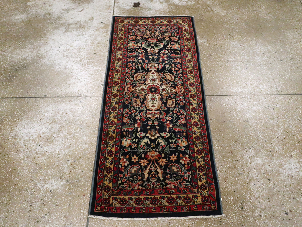 Antique Persian Sarouk Fereghan Throw Rug (Pair: 1 of 2), No.16996 - Staging
