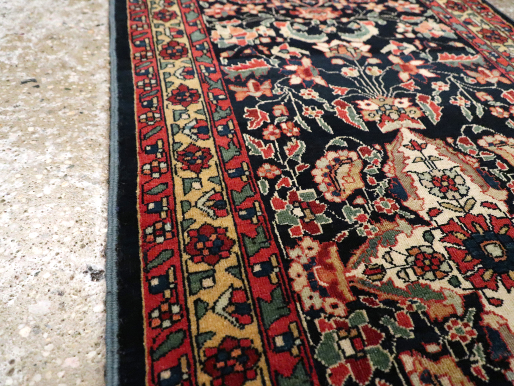 Antique Persian Sarouk Fereghan Throw Rug (Pair: 1 of 2), No.16996 - Staging