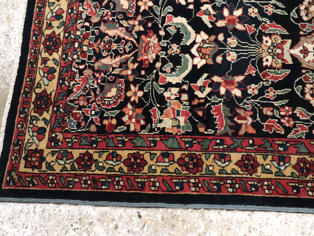 Antique Persian Sarouk Fereghan Throw Rug (Pair: 1 of 2), No.16996 - Staging