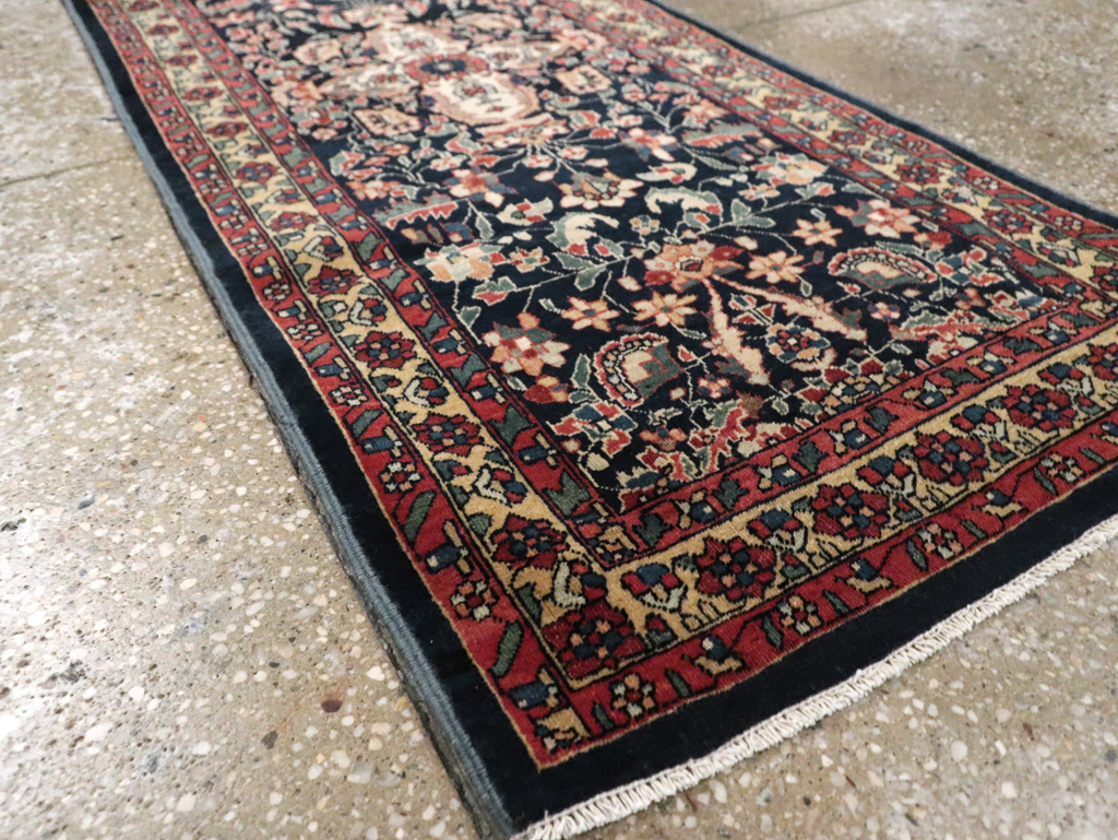 Antique Persian Sarouk Fereghan Throw Rug (Pair: 1 of 2), No.16996 - Staging