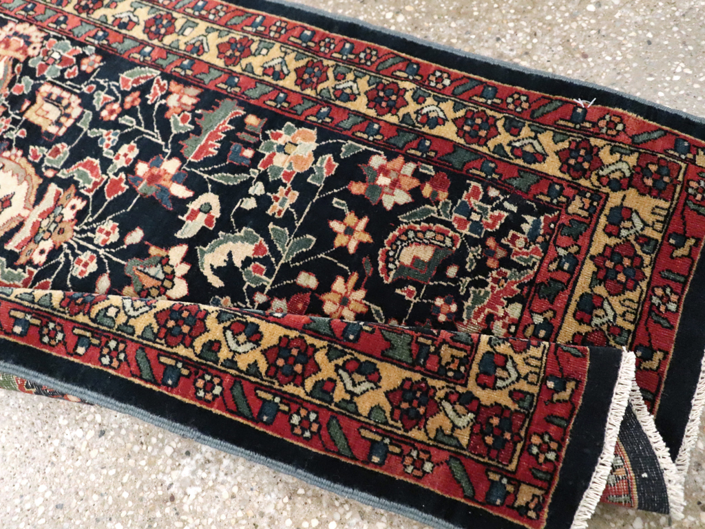Antique Persian Sarouk Fereghan Throw Rug (Pair: 1 of 2), No.16996 - Staging