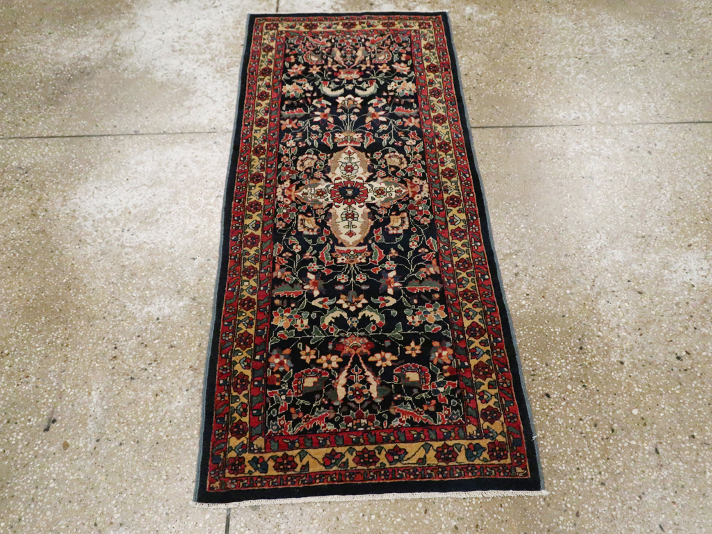 Antique Persian Sarouk Fereghan Throw Rug (Pair: 2 of 2), No.16997 - Staging