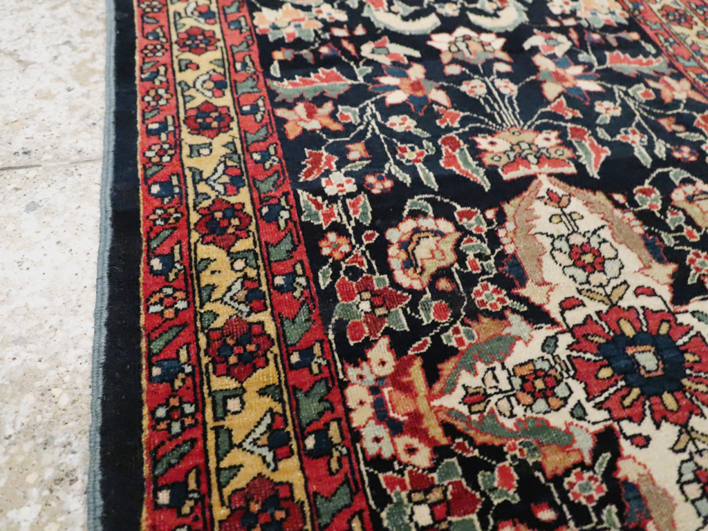 Antique Persian Sarouk Fereghan Throw Rug (Pair: 2 of 2), No.16997 - Staging