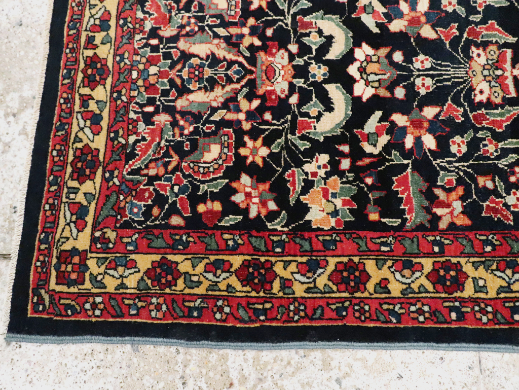 Antique Persian Sarouk Fereghan Throw Rug (Pair: 2 of 2), No.16997 - Staging