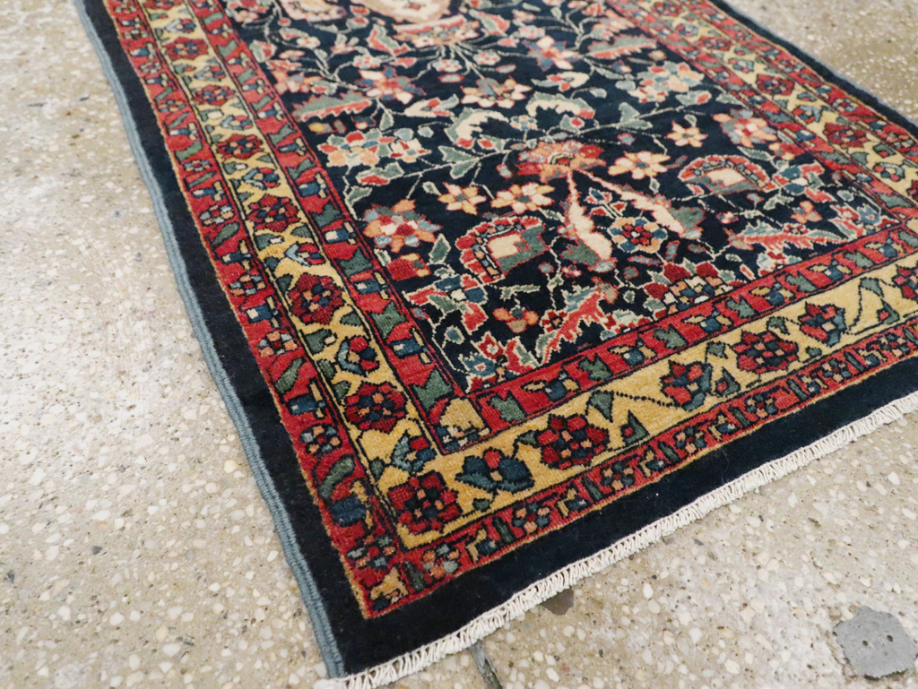 Antique Persian Sarouk Fereghan Throw Rug (Pair: 2 of 2), No.16997 - Staging