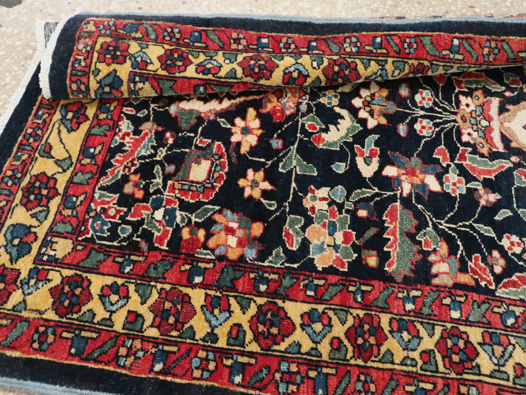 Antique Persian Sarouk Fereghan Throw Rug (Pair: 2 of 2), No.16997 - Staging