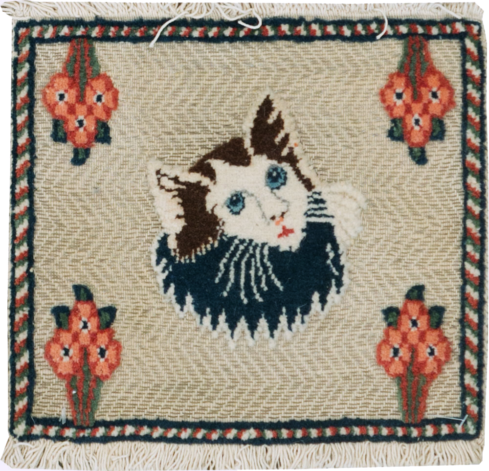 Vintage Persian Souf Tabriz Pictorial Rug (Pair: 1 of 2), No.16999 - Staging