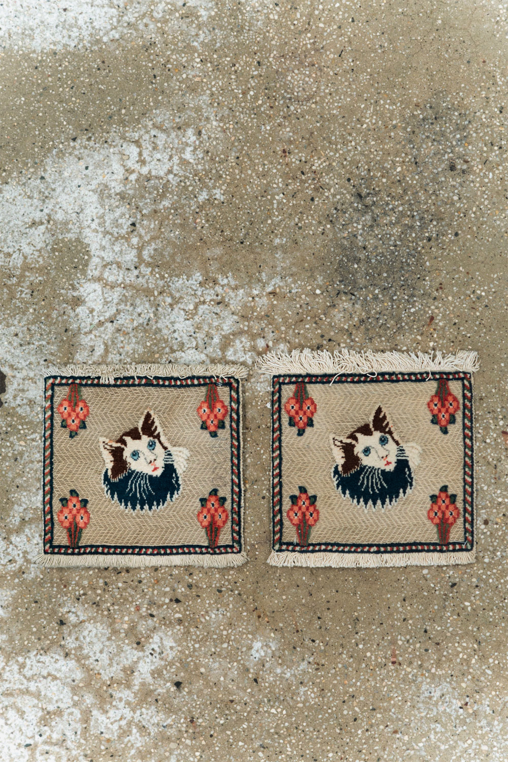 Vintage Persian Souf Tabriz Pictorial Rug (Pair: 2 of 2), No.17000 - Staging